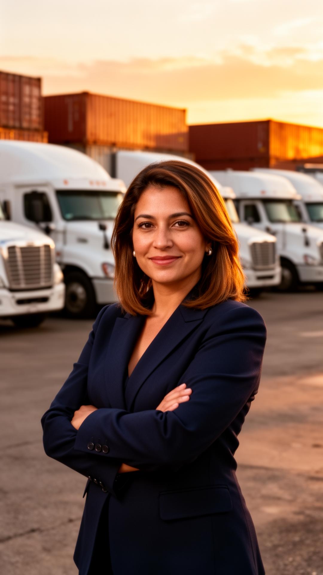 Cover portrait: Maya Castellanos, freight brokerage executive